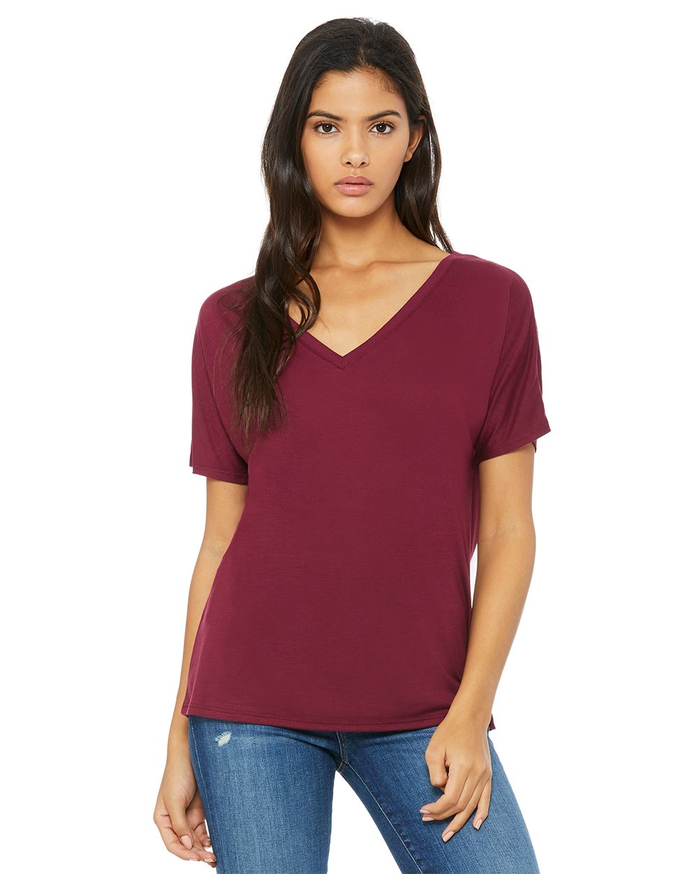 BELLA CANVAS Women s Slouchy V Neck Tee 8815